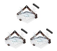 Agwuoetr 3X Bâches Imperméables Transparentes de 6,6 X 6,6 Pieds, Bâche avec, Bâches Transparentes pour Patio, pour Couvrir L'Auvent du Porche du Poulailler, Le Camping des Plantes