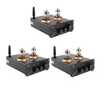 Agwuoetr 3X Buffer HiFi 6J5 Bluetooth 4.2 Amplificateur Préampli à Tube Préamplificateur Stéréo avec Réglage des Aigus Bass Tone (Noir)
