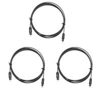 Agwuoetr 3X Câble Audio à Fibre Optique Numérique de 3 Mètres SPDIF OD2.2 TOSLINK-TOSLINK Cordon Plaqué Or pour Connecter au DVD CD