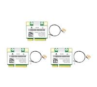 Agwuoetr 3X Carte WiFi RTL8822CE + Antenne 1200Mbps 2.4G+5Ghz 802.11AC Réseau Mini PCIe BT5.0 Support Ordinateur Portable/PC 10/11