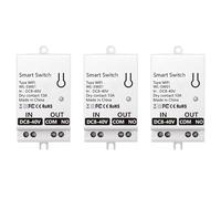 Agwuoetr 3X Module de Commutateur à Contact Sec Intelligent WiFi Tuya 10A Relais de Disjoncteur Universel à Monter Soi-Même Fonctionne avec Smart Life DC 8-40V
