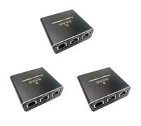 Agwuoetr 3X Répartiteur Gigabit Ethernet 1 Entrée 4 Sorties 1000 Mbps Répartiteur de Câble Internet 1 à 4 Répartiteur Réseau RJ45 pour Cat5/6/7