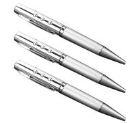 Agwuoetr 3X Stylo Lecteur MP3 USB Lecteur de Musique Portable Multifonctionnel Étudiant Lecteur de Stylo Inscriptible Argent