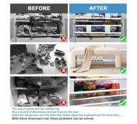 Agwuoetr 4 Pièces Barres de Réfrigérateur Doubles RV Tiges de Tension Réglables pour Réfrigérateur RV Accessoires de Cuisine pour Réfrigérateur, Barres de Réfrigérateur