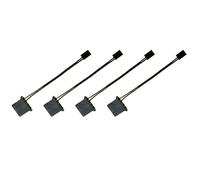 Agwuoetr 4 Pièces Séries IDE à 3 Broches Ventilateur Câble d'alimentation Molex D Prise d'alimentation à 3 Broches Connecteur Ordinateur PC Refroidissement Convertisseur Câble