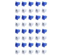 Agwuoetr 40 Pièces 3 Broches 20A 250V AC Connecteur Powercon Prise NAC3MPA-1 NAC3MPB-1 Connecteur de Sortie Bleu et Gris Blanc