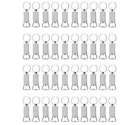 Agwuoetr 40 Pièces Sublimation Blanks Porte-Clés Ouvre-Bouteille en Métal Porte-Clés Vierges Cadeau pour Votre, Mari, Père