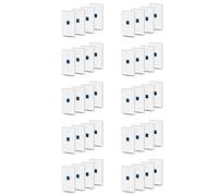 Agwuoetr 40X Cat6 Prise Murale Ethernet 1 Port RJ45 Réseau à Coupleur Mural Plaque Jack Blanc et Bleu
