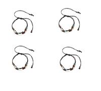Agwuoetr 4X Boho Naturel Coquille en Pierre de Pierre pour Les Femmes en Bois Perle Coquillage Cheville Bracelet à la Jambe Pied Chaîne Cire Corde Cheville Plage