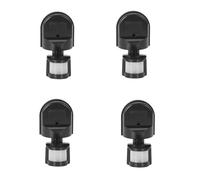 Agwuoetr 4X C 110V - 240V Pirate Extérieure Capteur de Mouvement Commutateur Applique Murale 180 Degrés Détecteur de Capteur Pir Capteur de Mouvement LED Commutateur