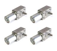 Agwuoetr 4X GW370 12V 6Rpm Réversible à Engrenages à Vis Sans Fin à Couple Élevé Turbo DC Motor 35A