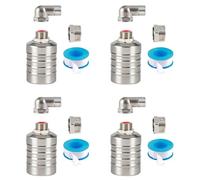 Agwuoetr 4X Vanne à Flotteur, Vanne à Flotteur D'Eau de 1/2 Pouces à 3/4 Pouces, Vanne à Flotteur de Contrôle de Niveau D'Eau Entièrement Automatique en Acier Inoxydable 304