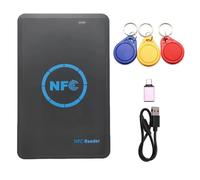 Agwuoetr 5 Bandes NFC Smart Chip Lecteur/Écrivain + 3xcuid Keychain 125k 13.56m Copier Caché Du Duplicateur ID de Clone IC IC Keychain Key Copy