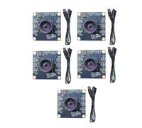 Agwuoetr 5 Modules de Caméra 100 Degrés 1 MP OV9732 1280 X 720 USB, Pilote Gratuit, Mise au Point Manuelle, Câble USB de 3 Mètres pour XP/7/8