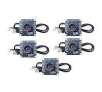 Agwuoetr 5 Pièces Module de Caméra 100 Degrés 1MP OV9732 1280x720 USB Gratuit Pilote Manuel Focus avec Câble USB de 2 Mètres pour WinXP/7/8