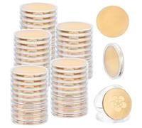 Agwuoetr 50 Pièces de Monnaie Vierges à Graver, Pièces de Monnaie Vierges en Métal Estampé, Pièces de Monnaie Vierges de 40 mm/1,57 Pouce, Étiquettes Rondes, Pièces à Bords Filetés