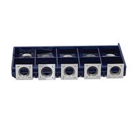 Agwuoetr 50 Pièces Séries 14mm Carré Droit Carré Coupeur Insert avec 50 Pièces Séries M610mm Vis pour Travail du Bois Spirale/Raboteuse Hélicoïdale Tête de Coupe