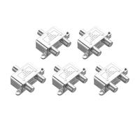 Agwuoetr 5X Diviseur de Câble Coaxial Numérique 2 Voies 5-2400MHz, Compatible RG6, Fonctionne avec Les Connexions TV Analogiques/Numériques et Internet