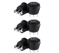 Agwuoetr 6 X AC 6A / 250V 10A / 125V 3 Broches SPDT ON/OFF/ON 3 Positions Rond Bateau Interrupteur A Bascule