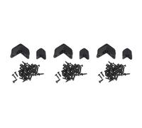 Agwuoetr 60 Pcs Noir L Supports 90 Degré Angle de Fixation en Acier Inoxydable Support de Joint pour la Chaise en Bois Bibliothèque Conseil Meuble Fenêtre (30Pcs-40mm / 30Pcs-20mm)