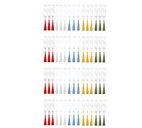 Agwuoetr 60 Pièces Séries Rectangle Acrylique Blanc Clair Brioclage Marqueurs de Livres Inachevés avec Des Glands Colorés Ornements Artisanat Décors