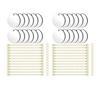 Agwuoetr 72 Pièces Accessoires de Breloques pour Gobelets avec Poignée, Ensemble de Décoration de Poignée de Plaques Nominatives Personnalisées pour Gobelets en Or