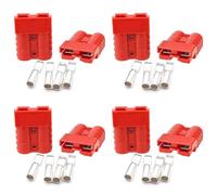 Agwuoetr 8 Pièces de Prise de Connexion 175A 600V Batterie Connecteur Prise D'Alimentation Connexion de Treuil Rouge pour un Maximum de 1AWG