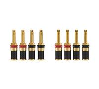 Agwuoetr 8 PièCes HIFI Plaqué Or Haut-Parleur en Cuivre Poste de Liaison Connecteur Banane Jack HIFI Audio Ampli Prise Banane