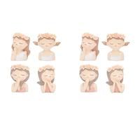 Agwuoetr 8 Pièces Kit de Petits Pots de Plantes Succulentes Féeriques avec Trou de Drainage Pot de Cactus D'Intérieur de 4 Pouces Décor de Vases de Fleurs Mignons Uniques