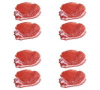 Agwuoetr 8 PièCes SéRies Faux Cuit de Porc Frais Simulation RéAliste Viande Nourriture Armoires de Cuisine DéCoration de Bureau Accessoires de Photographie Affichage