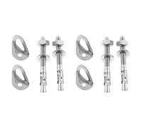 Agwuoetr 8Pièces Séries 25KN 304 en Acier Inoxydable Ancrage Cintre Varappe Fixation Boulon Fixe Point Expansion Vis Piton Rock Piton Ensemble D'Outils Extérieur pour Sécurité Escalade