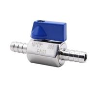 Agwuoetr à Boisseau Sphérique en Acier Inoxydable 304, Vanne D'Arrêt Cannelée de 10 mm, de Jardin à Joint Pagode pour Eau, Gaz, et Carburant.