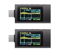 Agwuoetr Affichage Numérique KWS-X1 METTRET POWER 2PCS 12A Type-C Testeur Testeur DC Tension Ammeter Electrican