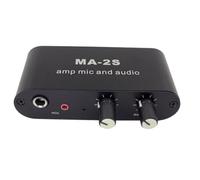 Agwuoetr Amplificateur de Microphone MA-2S 6,5 mm Dynamique 3,5 mm Amplificateur Micro et Boucheur Audio Mélangeur EU