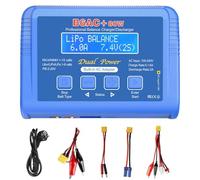 Agwuoetr B6AC pour Le Chargeur de Batterie Lipo 1S-6S 80W RC Balance Smart Charger pour Li-ION 1-15s NICD NIMH PB Batterie EU-Plug