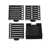 Agwuoetr Base de Note Collante Noire avec 2 Pochoirs pour Notes Auto-Adhésives 3x3, Organisateur Pratique de Bloc-Notes.