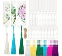 Agwuoetr Bookmarks Artistiques: 30 Pièces Acryliques Claires avec des Glands pour la Fabrication et les Cadeaux de Personnalisés
