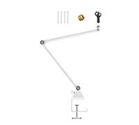 Agwuoetr Bras de Suspension pour Microphone, Pivotant à 360°, Support de Microphone Blanc