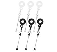 Agwuoetr Bricolage 6pcs Charmes de Paille Perle en Noir et Blanc pour Gobelers, Tasse de Charme