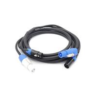 Agwuoetr Câble de Qualité de Puissance CON DMX512 Câble Combo XLR à 3 Broches PowerCon 1M / 5M pour L'Écran LED D'Éclairage 5M