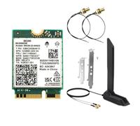 Agwuoetr Carte WiFi 7 BE200 + Antenne Magnétique 2.4G / 5G / 6 GHz Bluetooth 5.4 Adaptateur WiFi 8774Mbps Card de Réseau sans pour 10/11