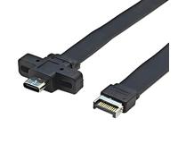 Agwuoetr Connecteurs Câble D'Extension de Panneau USB 3.2, Câble Déflecteur GEN2x2 Type-E vers Châssis Type-C C 10G/20Gbps B