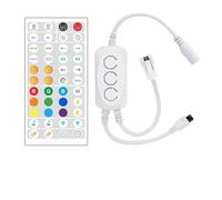 Agwuoetr Contrôleur LED 44 Touches Bluetooth, Commande Vocale, Gradation Intelligente, Température de Couleur, Contrôleur de Bande Lumineuse A