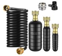 Agwuoetr Convient de 1 "à 6" Kit de Vessie de Nettoyage de Vidange de Tuyaux - Comprend un Tuyau Rétractable, une Vanne D'Arrêt et un Adaptateur de (3 Pièces)