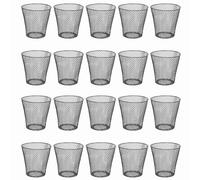 Agwuoetr Corbeille à Papier Ronde, Poubelle en Métal de Bureau en Treillis Métallique, Poubelle de Recyclage, Conteneur à Ordures pour Bureau de Chambre à Coucher (20 Pièces)