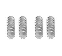 Agwuoetr Couvercles de Mise en Conserve à Bouche RéGulièRe pour Bocaux à Billes/Kerr, Couvercles de Bocaux en MéTal de Type Fendu avec Joints en Silicone, Argent, 28 PièCes