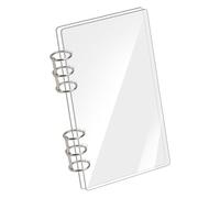 Agwuoetr Couverture de Carnet de Liant A6 6-Ring Clear Acrylique A6 Planificateur Budget Binder Loose Feuilles Plats de Bureau Supplies