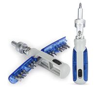 Agwuoetr de Tournevis à Cliquet Bidirectionnel Multi-Angle 15 en 1, Embout de Tournevis Magnétique Torx, Tournevis de Précision B