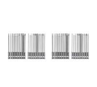 Agwuoetr D'Embouts Longs, D'Embouts Magnétiques 40 Pièces Séries 100 mm, Embout Torx T8-T40, Embout Hexagonal H2-H6, PH1 PH2, PZ2, Embout Fendu, Hexagone 1/4 Pouce