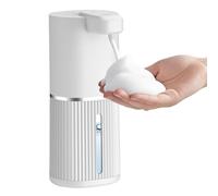Agwuoetr Dispensateur de Savon Moussant Automatique sans Contact 380 ML Dispensateur de Savon en Mousse Électrique Rechargeable USB